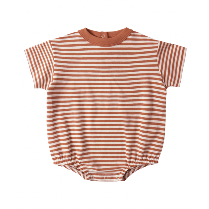 RELAXED BUBBLE ROMPER POPPY STRIPE