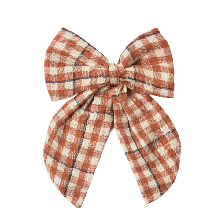 OVERSIZED BOW POPPY GINGHAM