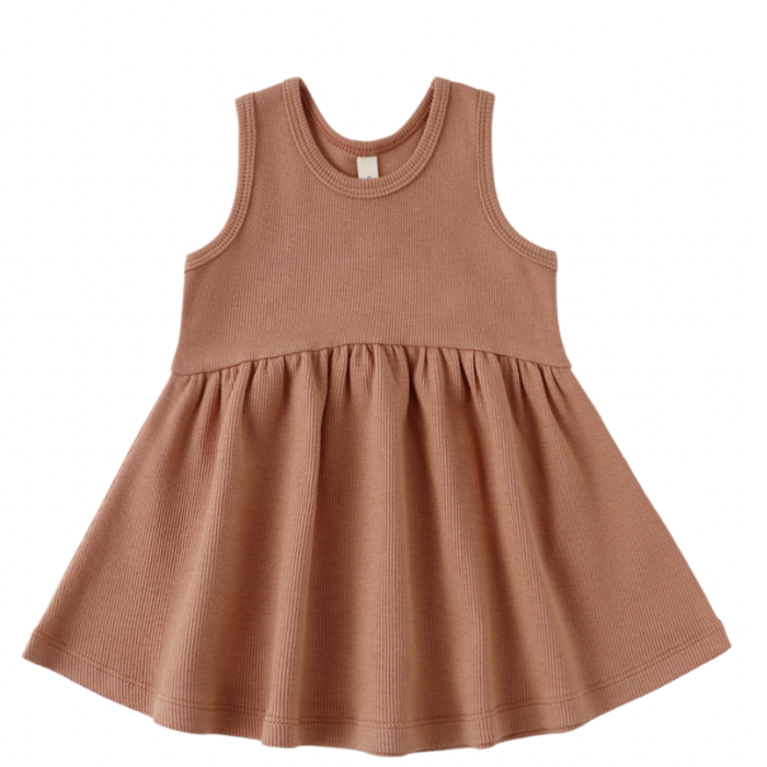 RIBBED TANK DRESS POPPY