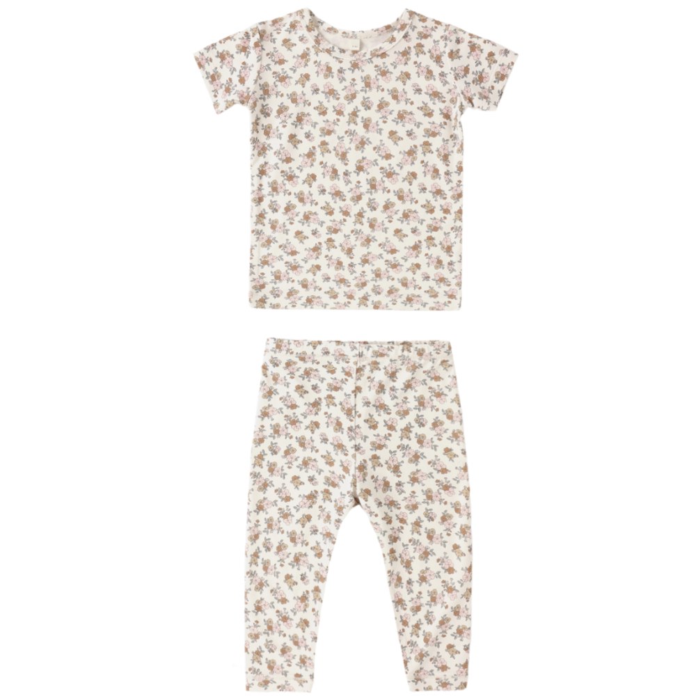 BAMBOO SHORT SLEEVE PAJAMA SET WILDFLOWER