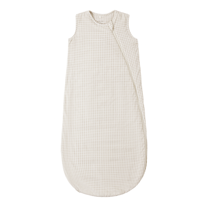 BAMBOO SLEEP BAG OAT GINGHAM