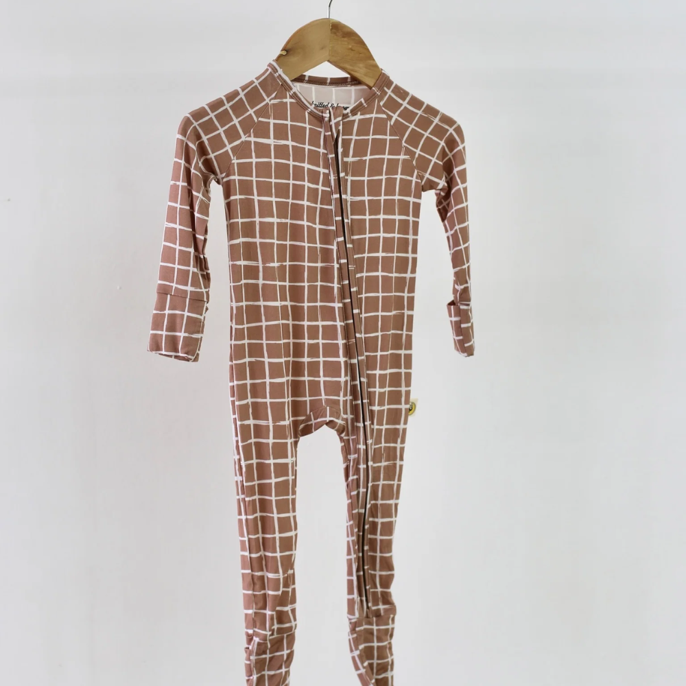 Chocolate Checkers Romper