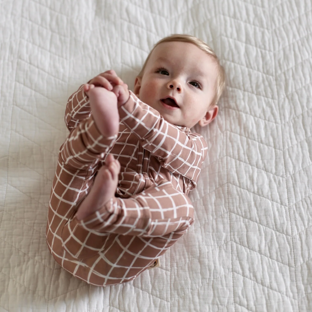Chocolate Checkers Romper