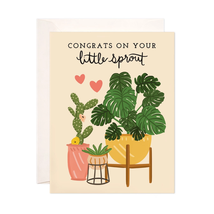Little Sprout Greeting Card - Plants Baby Card