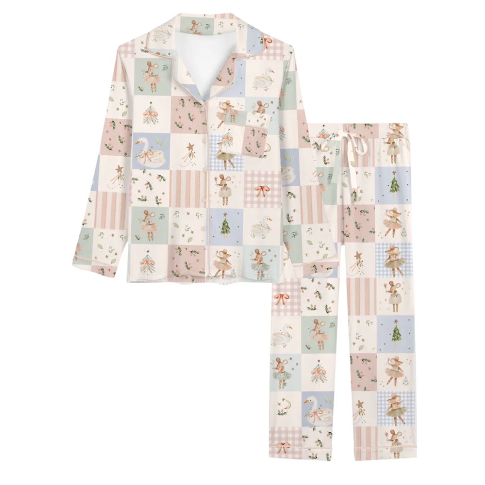 PREORDER - Sugarplum Patchwork Women’s Long Sleeve Set