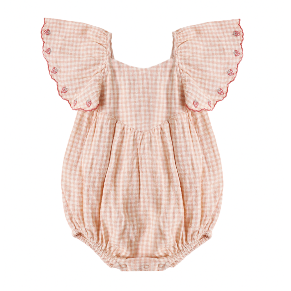 ROXY ROMPER PETAL GINGHAM