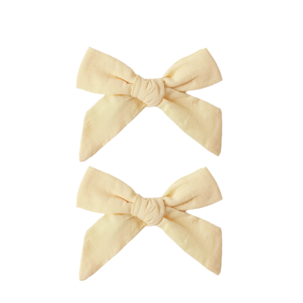 BOWS, SET OF 2 LEMON