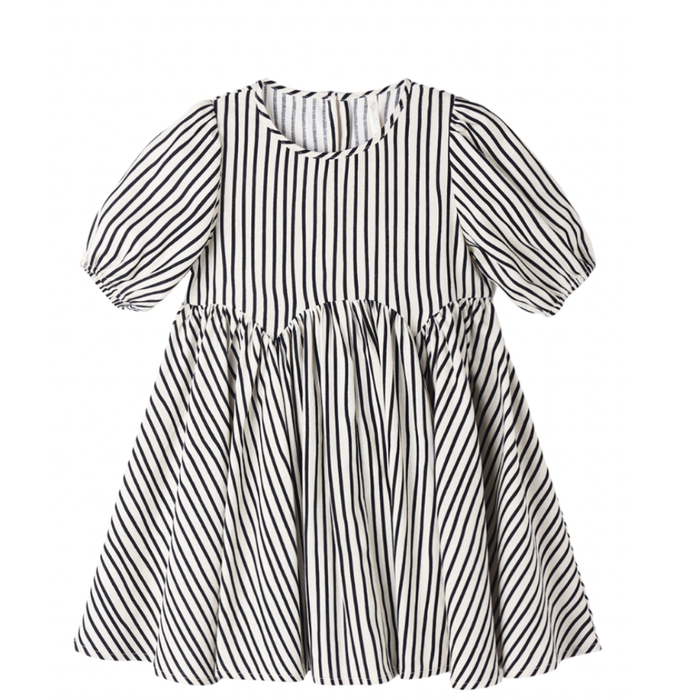 ROSE DRESS WAVY STRIPE
