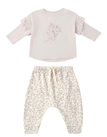 RUFFLE LONG SLEEVE TEE FLEUR + RUFFLE LONG SLEEVE TEE FLEUR