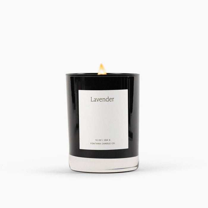 Lavender Beeswax & Essential Oil Noir Black Glass Candle