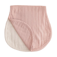 Organic Cotton Muslin Burp Cloth 2-Pack-Blush/Fog