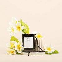 Pure Vanilla Beeswax & Essential Oil Noir Black Glass Candle