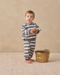 OVERSIZED FLEECE SWEATSHIRT+ SWEATPANTS SET  MIDNIGHT STRIPE