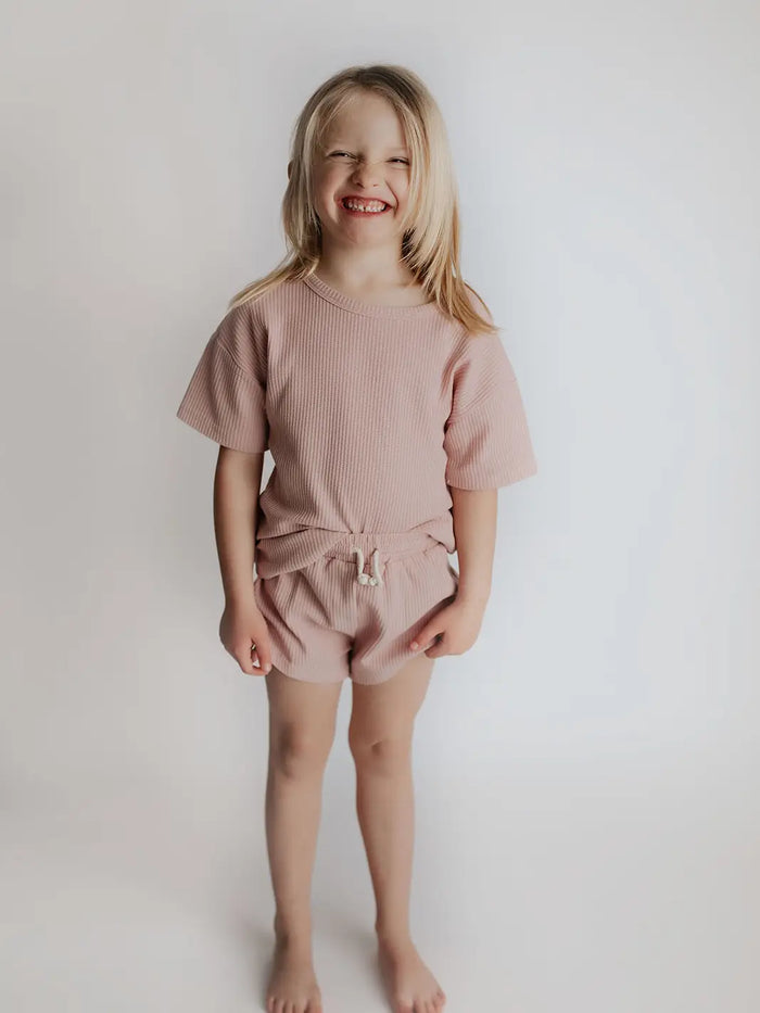 Rose Pink Waffle Set (6T)