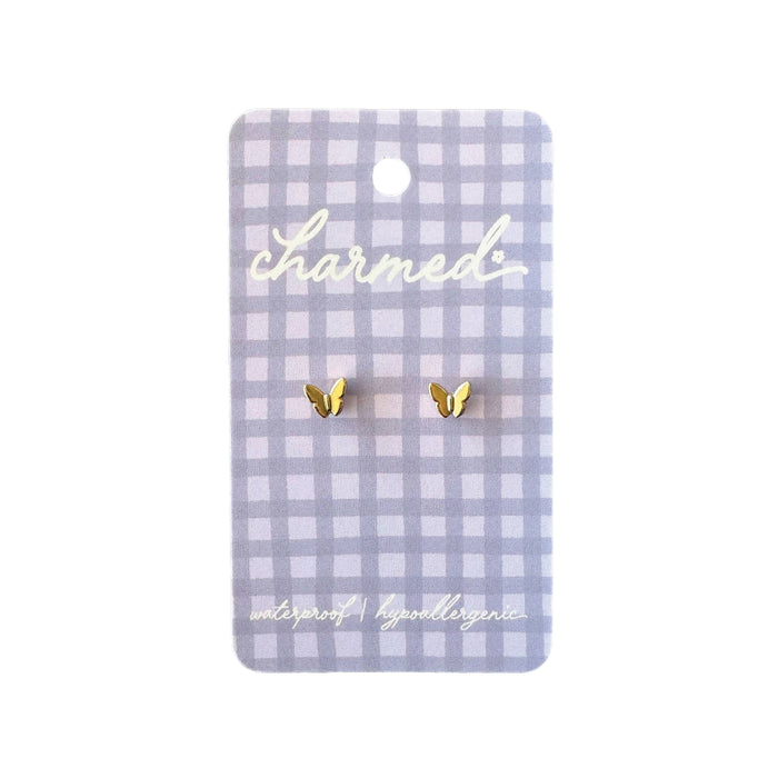 Gold Butterfly | Hypoallergenic & Screw-back