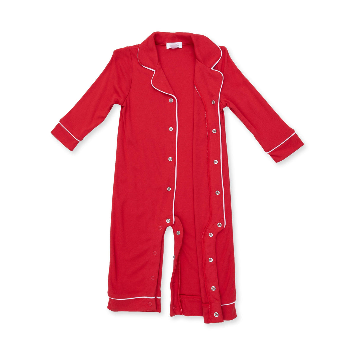 Ribbon Red - Long Sleeve Coat Style Romper