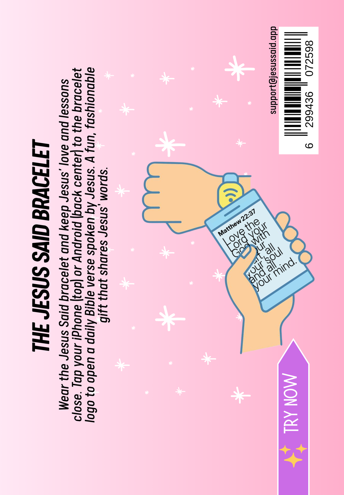 JesusSaid Bracelet - Pink