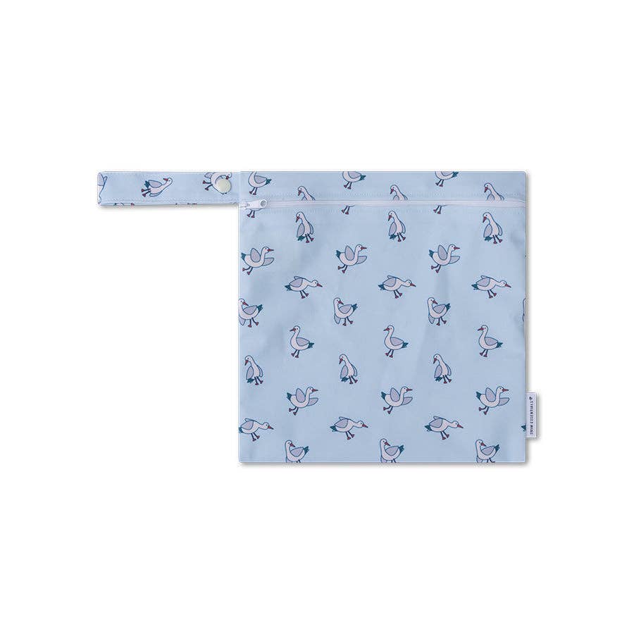 Swim Diaper +Wet bag: Blue Little Seagull