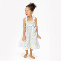 Lovely Lemons - Smocked Ruffle Sundress with Bloomer