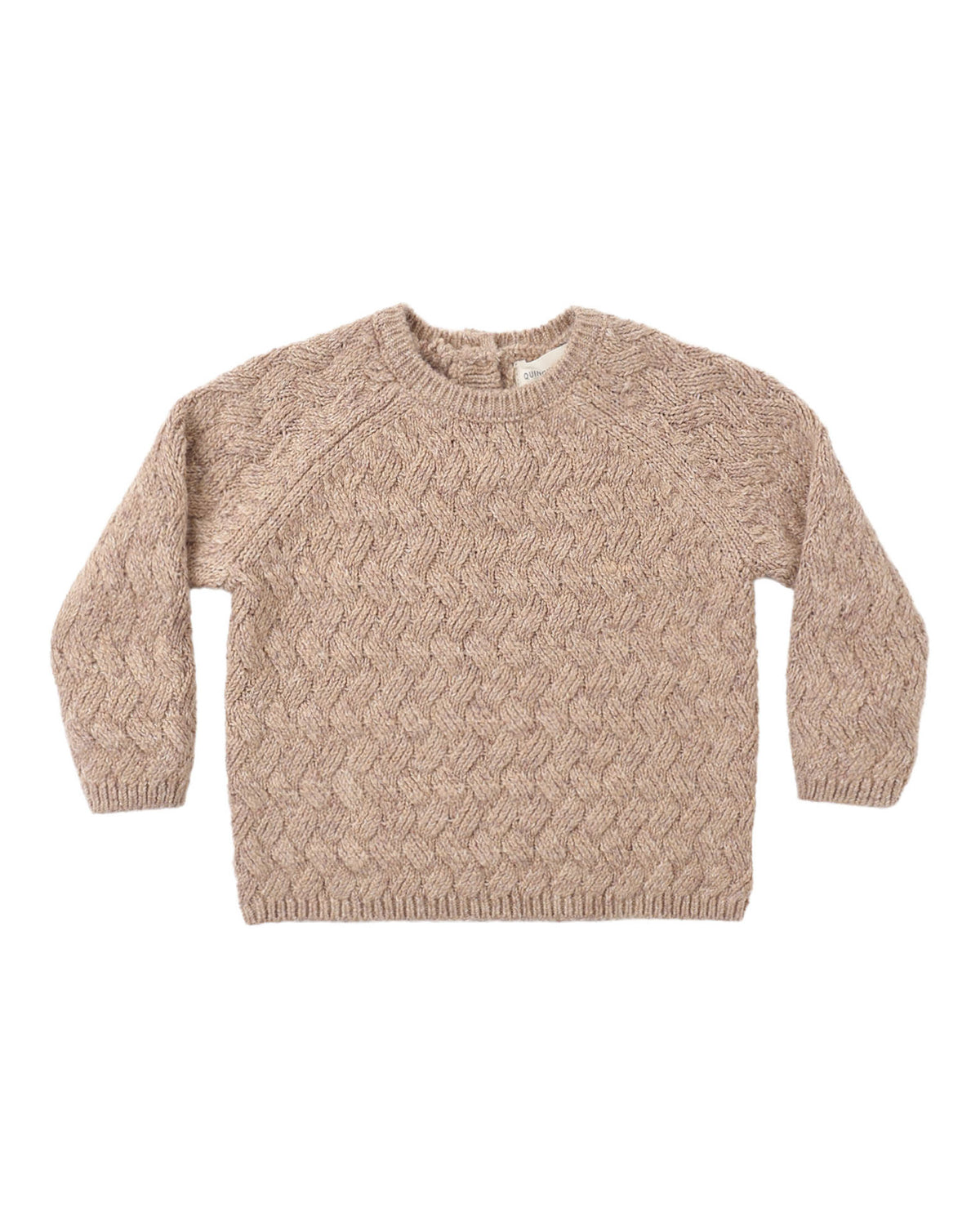 KNIT SWEATER HEATHERED ALMOND