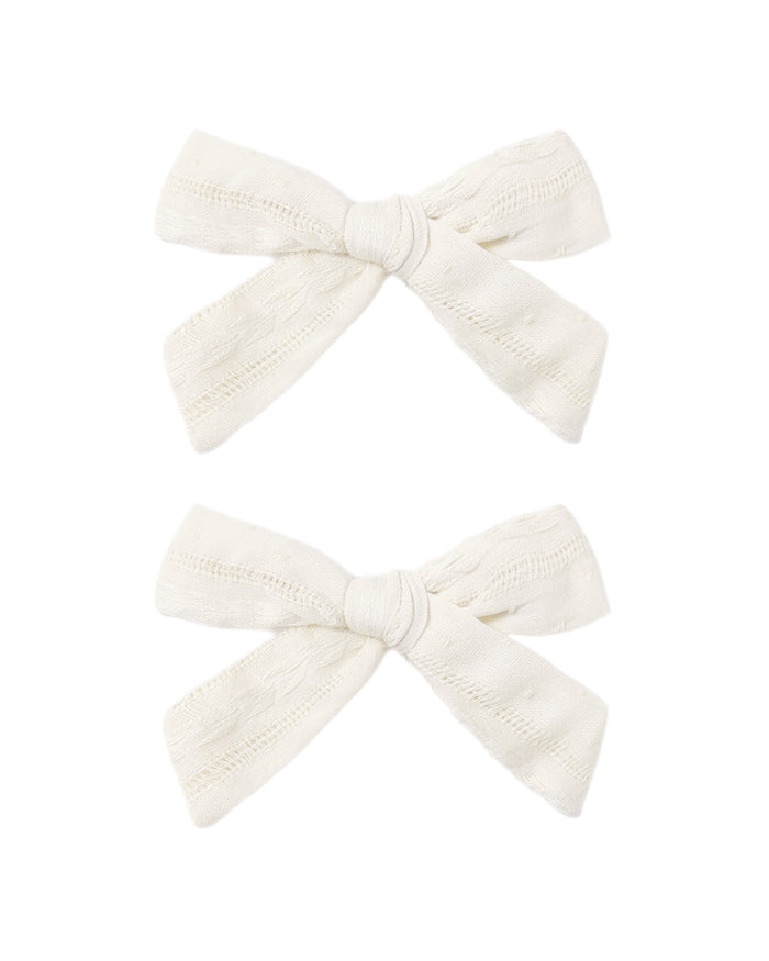 BOWS, SET OF 2 IVORY