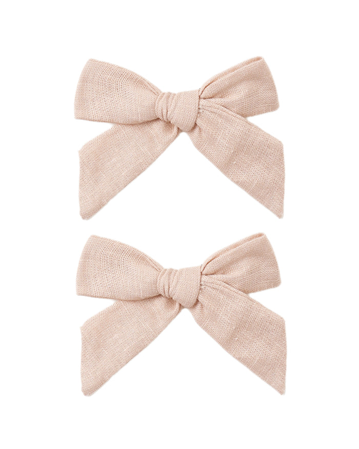BOWS, SET OF 2 BLUSH