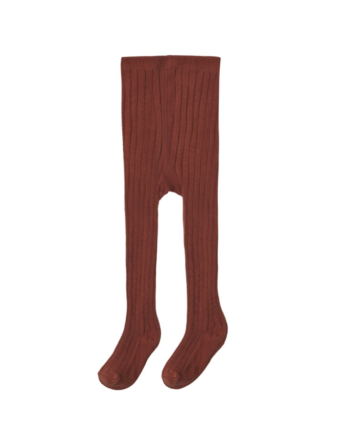 RIBBED TIGHTS BRICK
