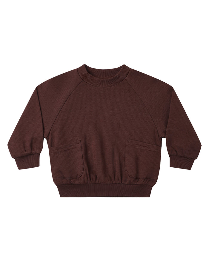 POCKET SWEATSHIRT BLACK CHERRY