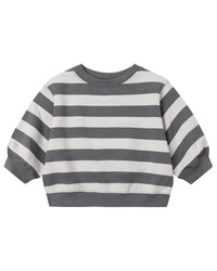 OVERSIZED FLEECE SWEATSHIRT+ SWEATPANTS SET  MIDNIGHT STRIPE