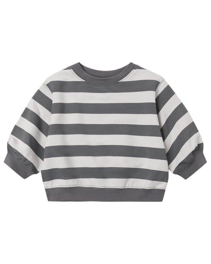 OVERSIZED FLEECE SWEATSHIRT+ SWEATPANTS SET  MIDNIGHT STRIPE