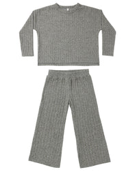 COZY RIB KNIT SET EVERGREEN