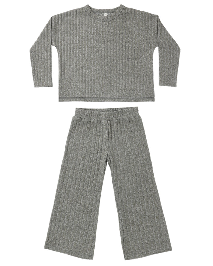 COZY RIB KNIT SET EVERGREEN