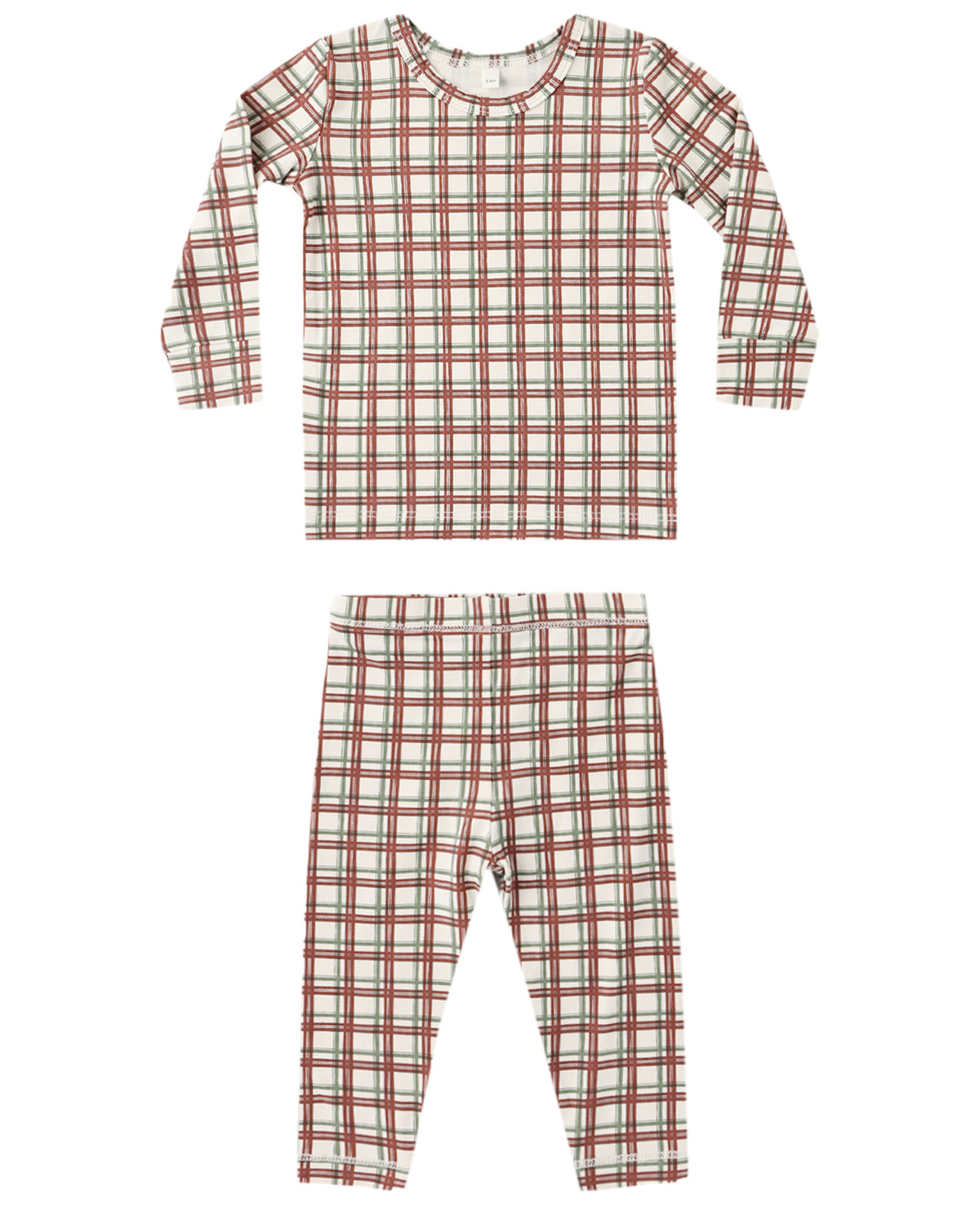 BAMBOO PAJAMA SET REDWOOD CHECK