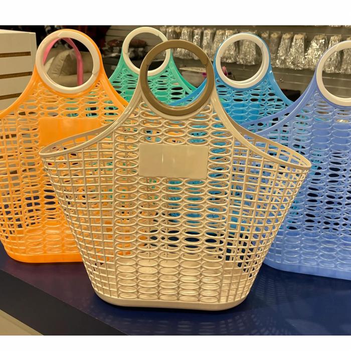 XL Jelly Tote with Closing Handle