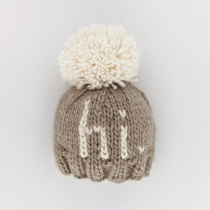 hi. Pebble Brown Hand Knit Beanie
