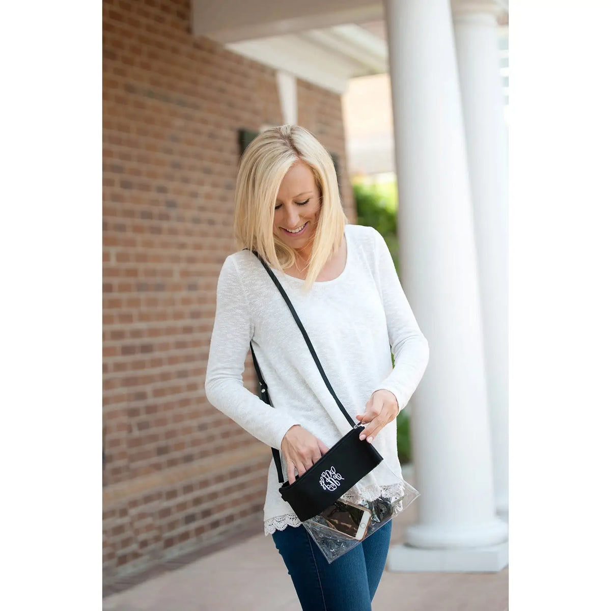 Clear Game Day Purse - Black