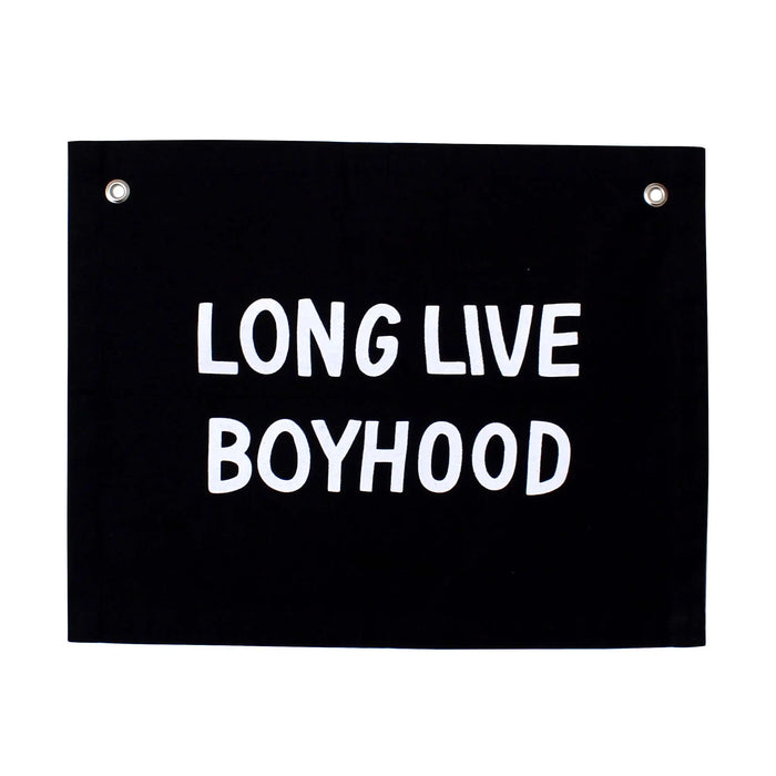 Long Live Boyhood Banner- Black