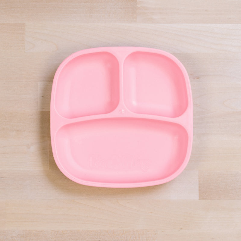 7” Divided Plate- Ice Pink