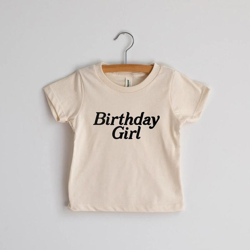 Birthday Girl Tee- Cream