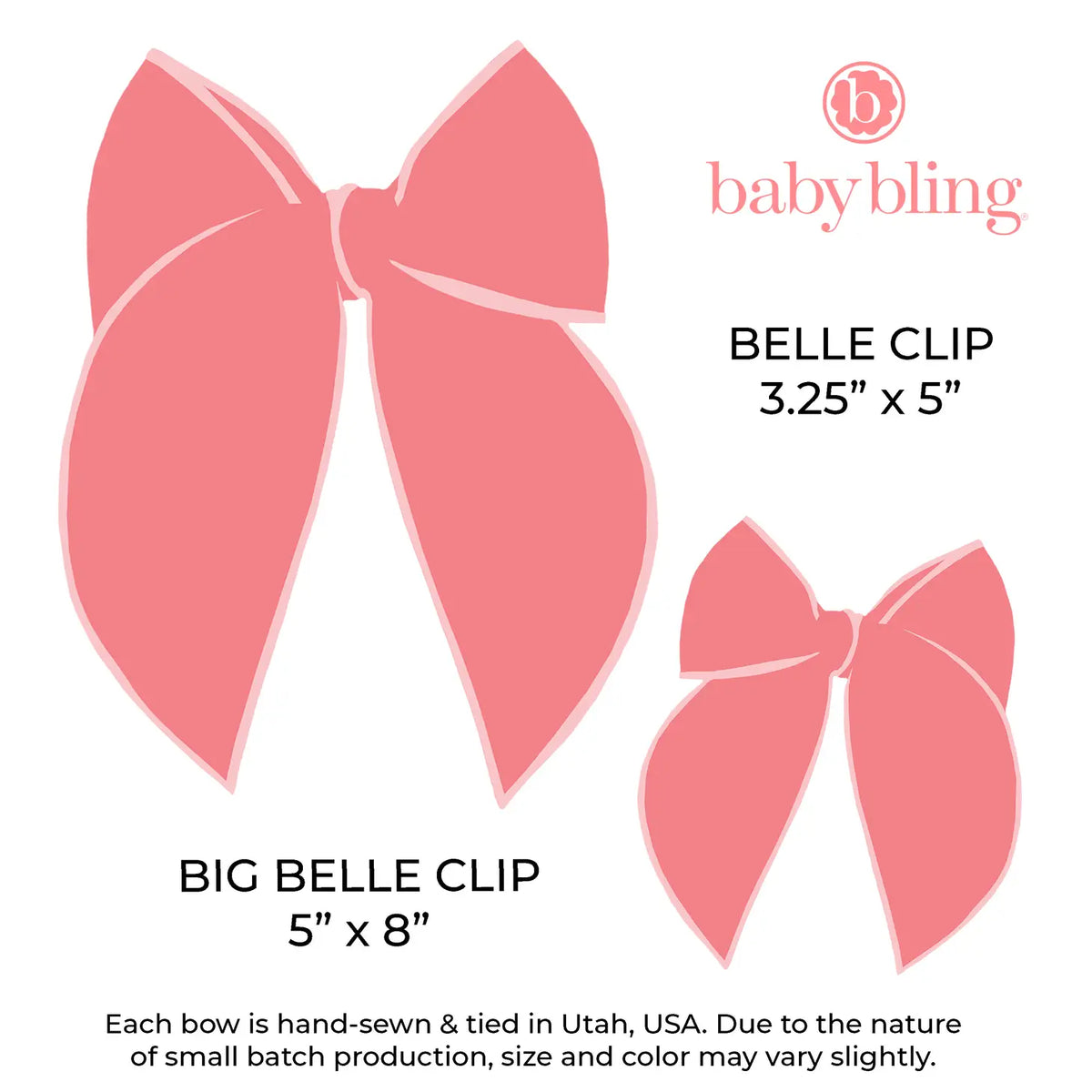 Big Belle Clip: Strawberry / Blush Pink