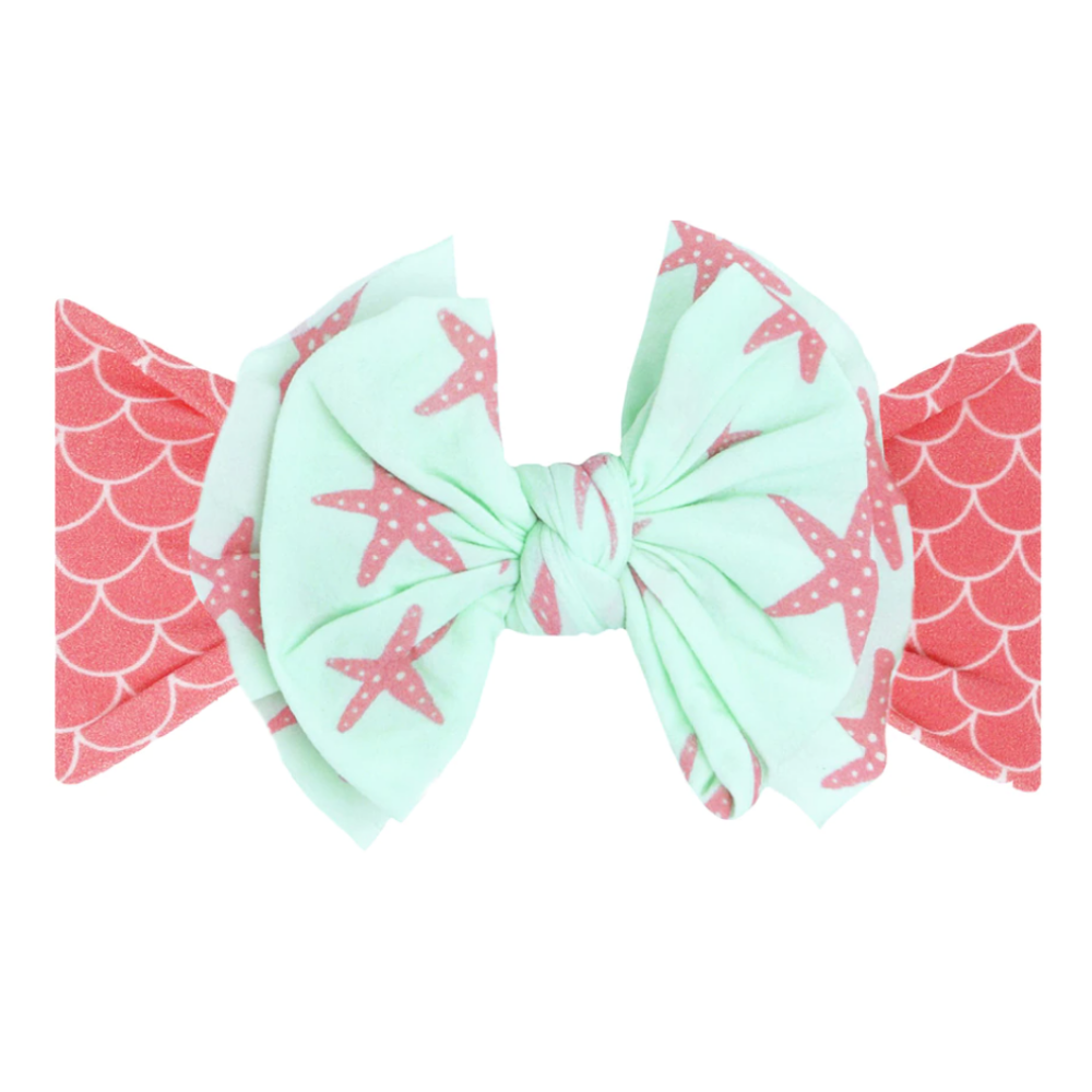 Baby Bling Fab Bow- Coral Mermaid