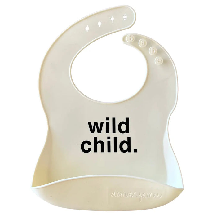 Silicone Bib - Wild Child (Cream)