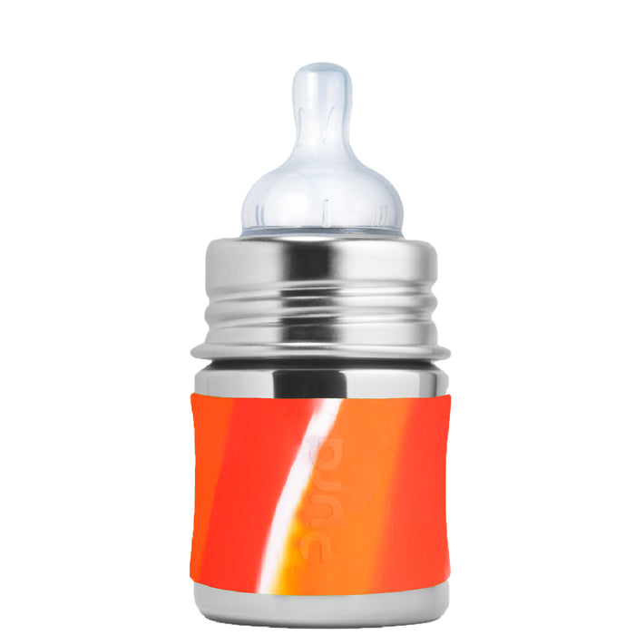 5oz Infant Bottle- Orange Swirl