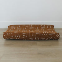 Muslin Changing Pad Cover - Mustard Mudcloth
