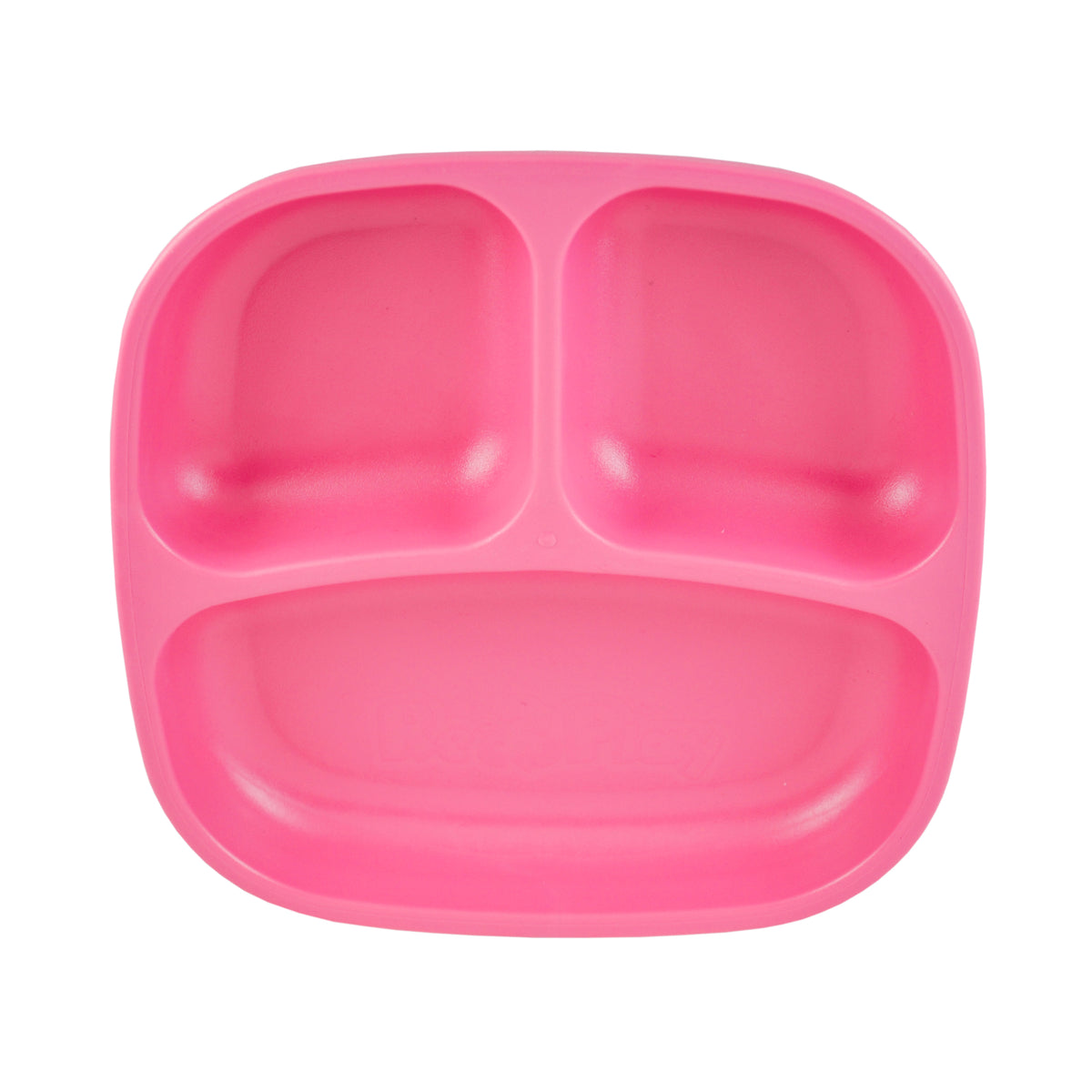 7" Divided Plate - Bright Pink