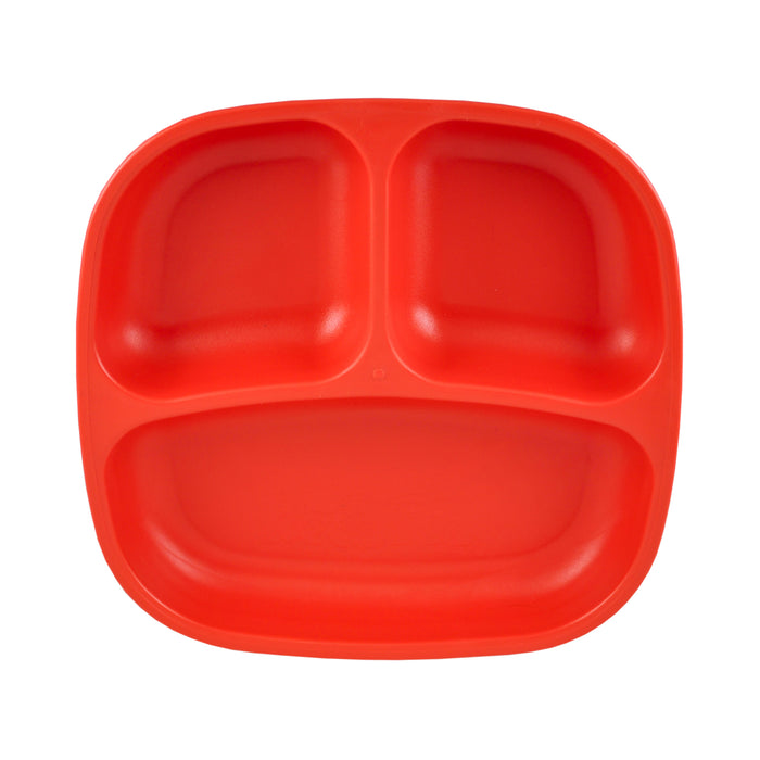 7" Divided Plate - Red