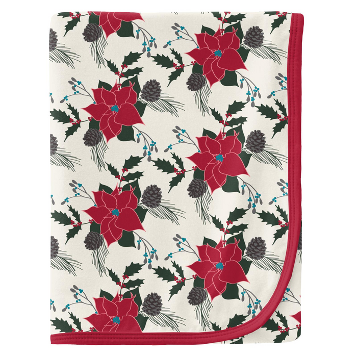 Print Swaddling Blanket- Christmas Floral