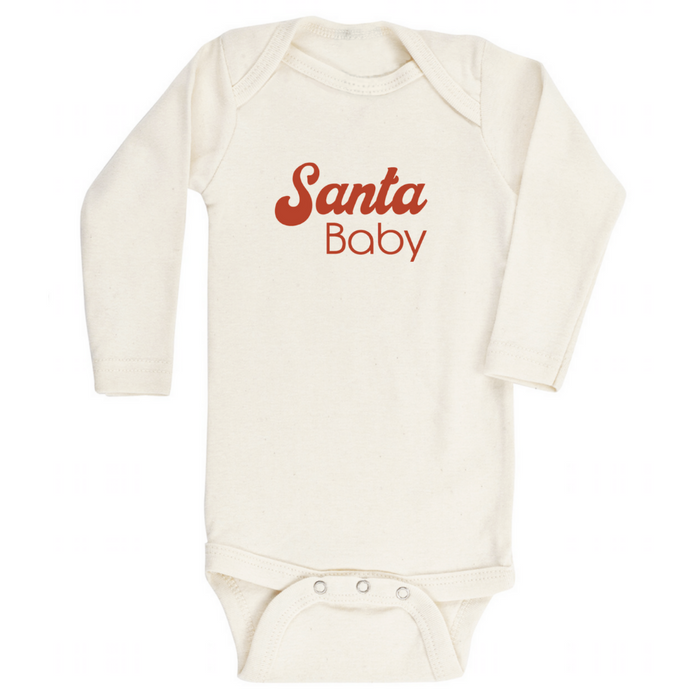Long Sleeve Bodysuit- Santa Baby (3/6M)