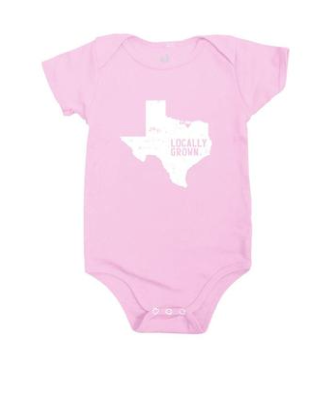 Texas State Scape Onesie-Pink (18/24M)