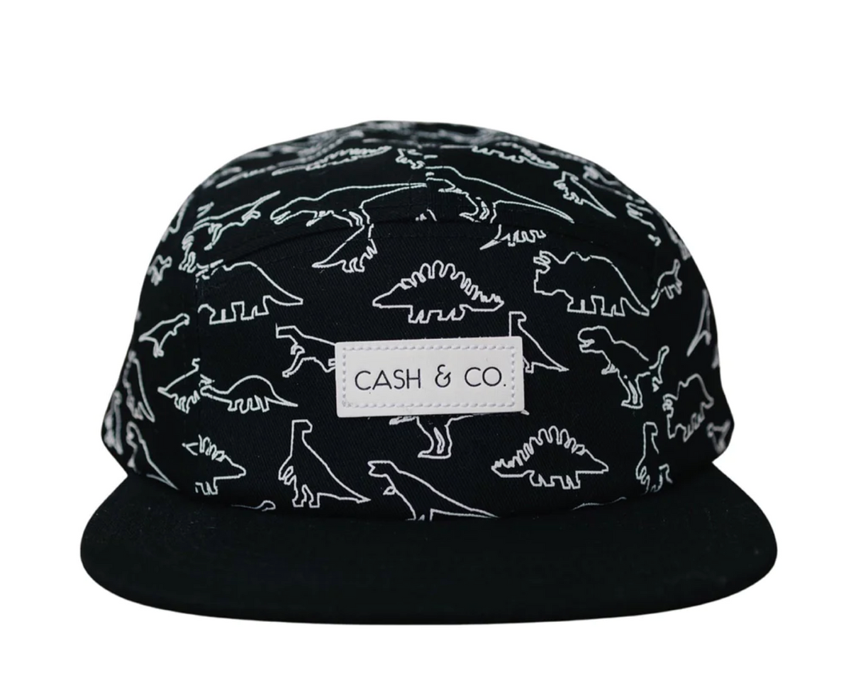 Snapback hat - Black Dino
